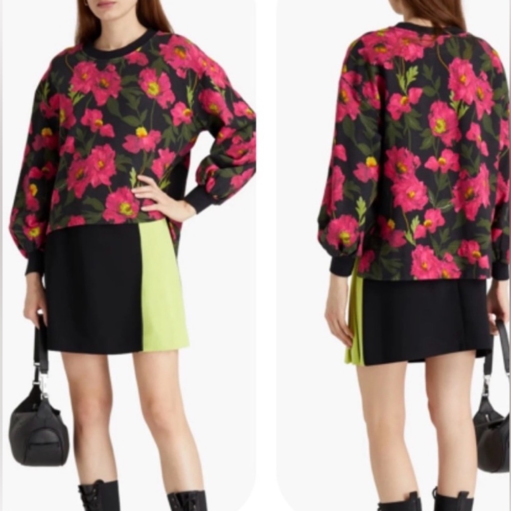 Alice + Olivia Gaia Blouson Sleeve Sweatshirt - Picture 3 of 13
